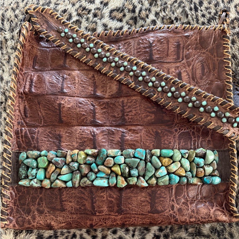 GORGEOUS 🥰 KurtMen Tote Feat Turquoise Stone Accents